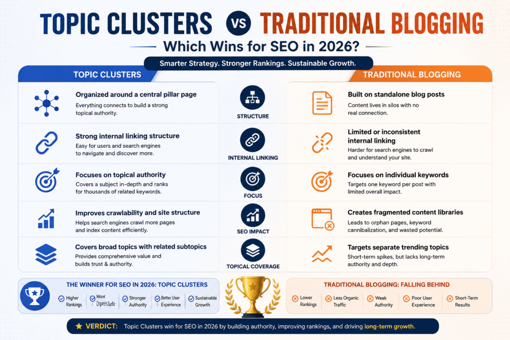 Topic Clusters vs Traditional Blogging