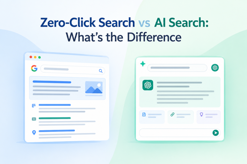 Zero-Click Search vs AI Search